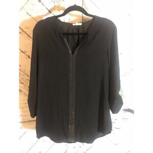 Maurices size m medium black sequin top
